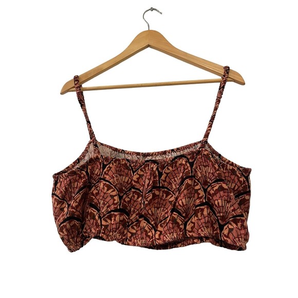 Madewell Lightestspun Cover-Up Bubble‎ Crop Top in Painted Seashells #NF594 XXL - Picture 6 of 14